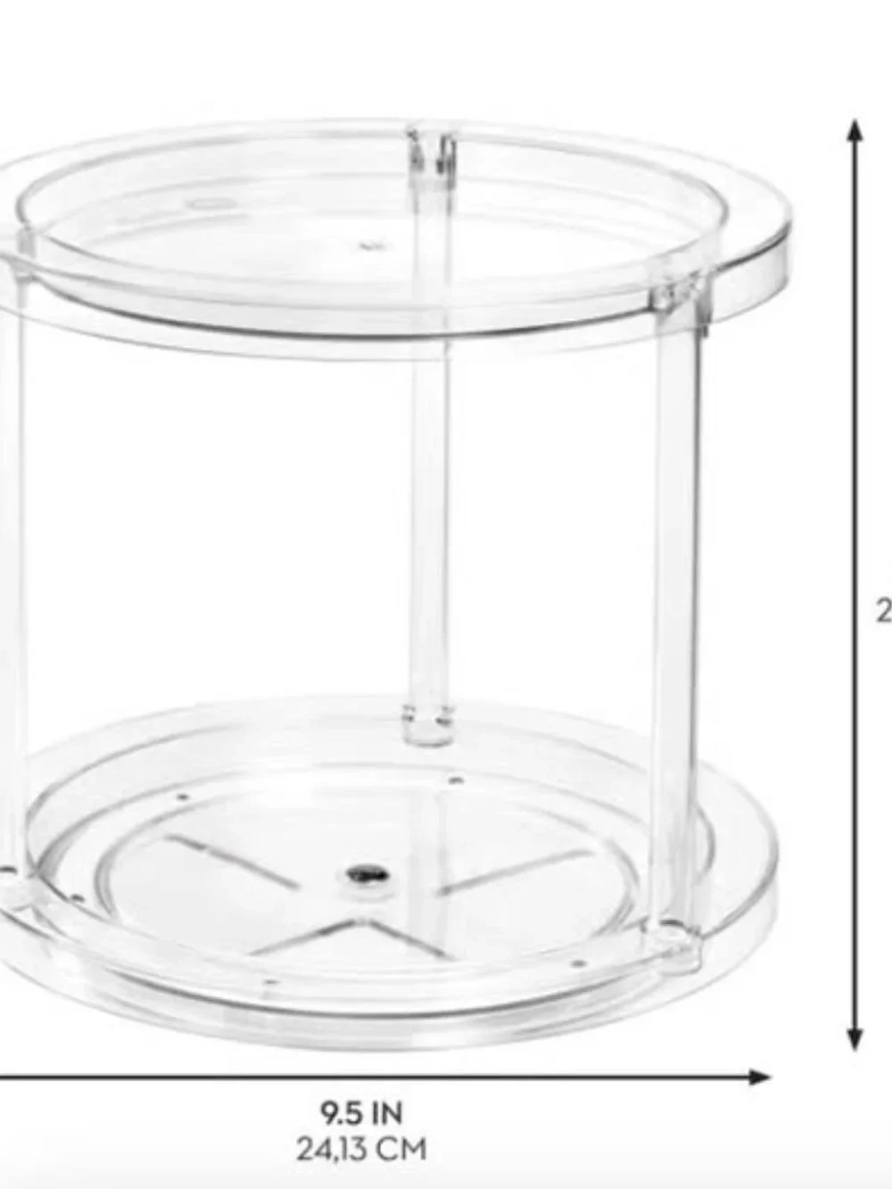 The Container Store Clear Acrylic Rotating Display Stand